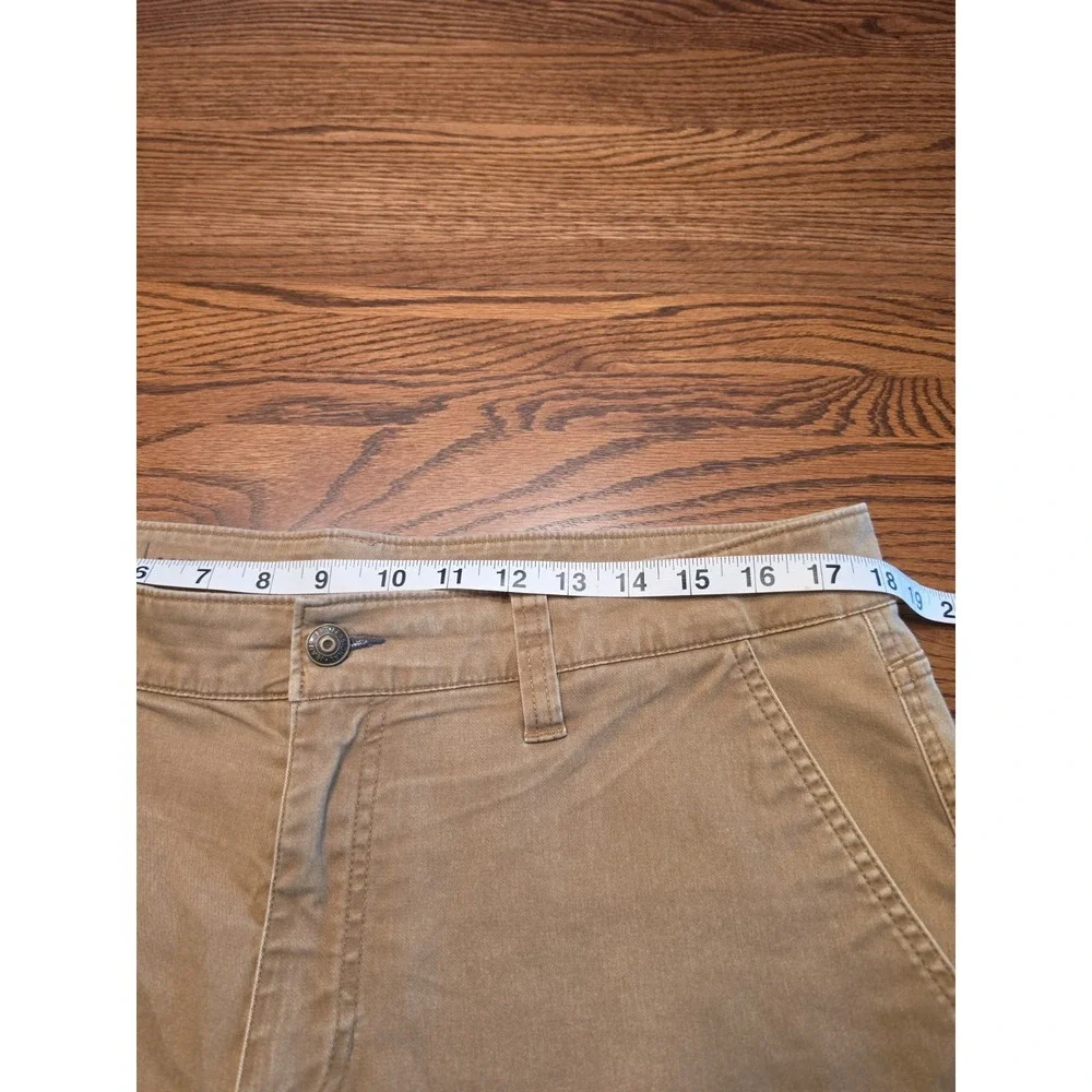 Toad &Co Mission Ridge Shorts Men's 36 Tan Organic Cotton Blend Chino Classic